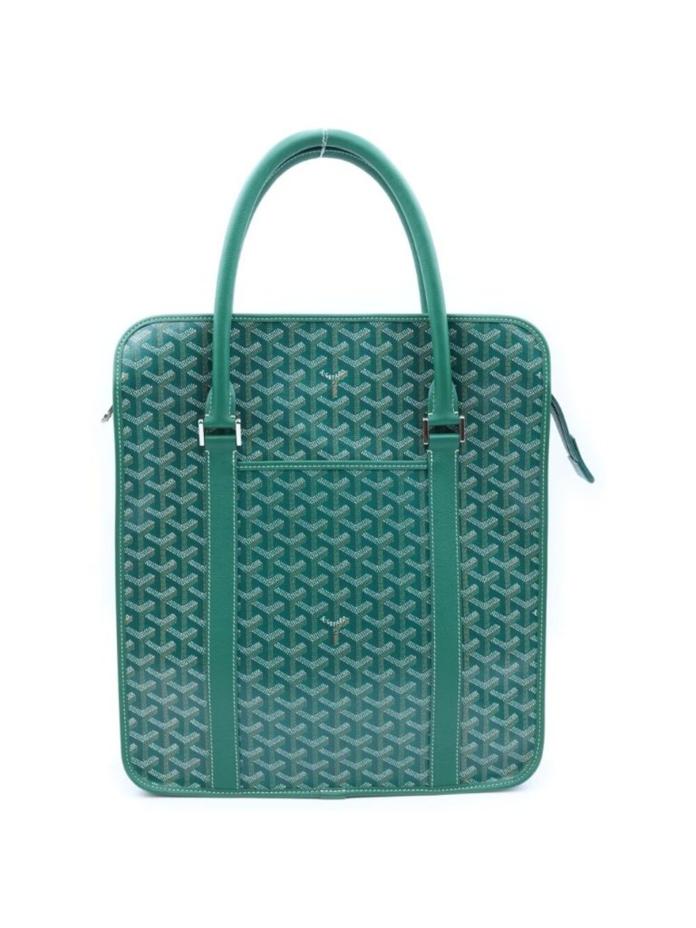 Goyard Burgundy Handbag Green Leather